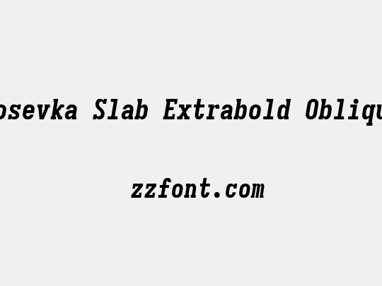 Iosevka Slab Extrabold Oblique