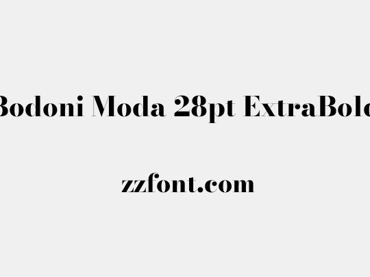 Bodoni Moda 28pt ExtraBold