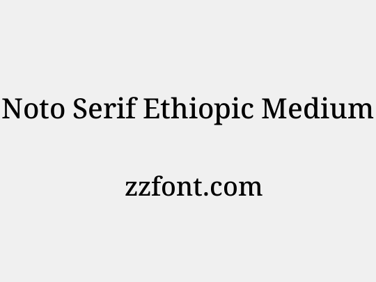 Noto Serif Ethiopic Medium