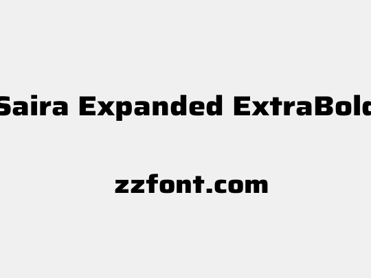 Saira Expanded ExtraBold
