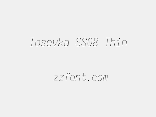 Iosevka SS08 Thin
