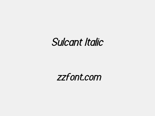 Sulcant Italic