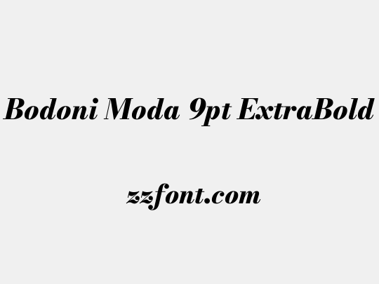 Bodoni Moda 9pt ExtraBold