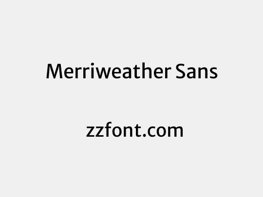 Merriweather Sans