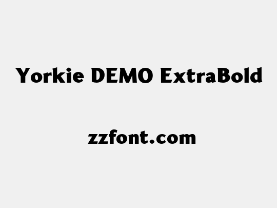 Yorkie DEMO ExtraBold