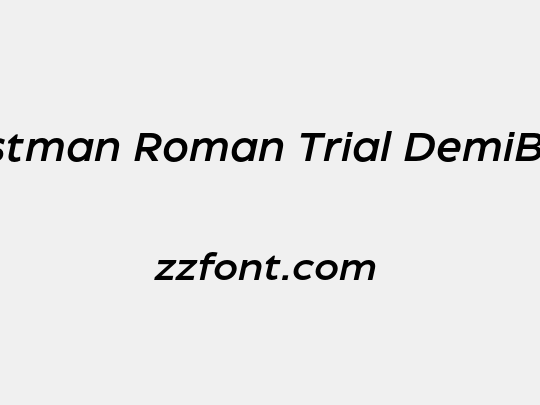 Eastman Roman Trial DemiBold