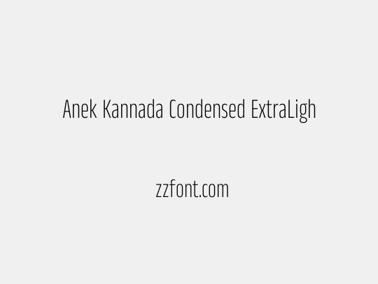 Anek Kannada Condensed ExtraLight
