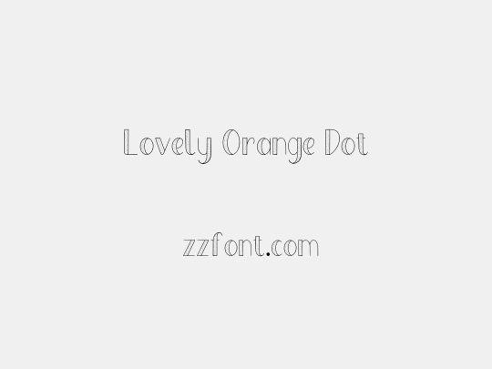 Lovely Orange Dot