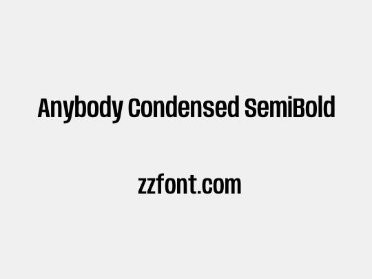 Anybody Condensed SemiBold