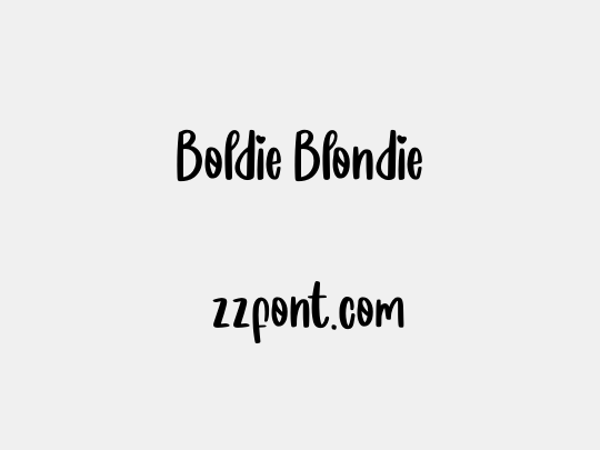 Boldie Blondie