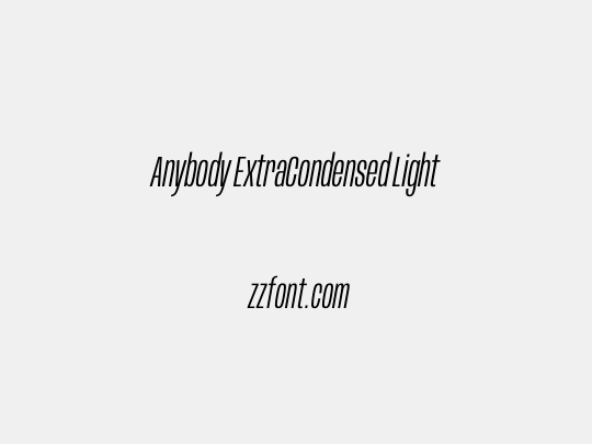 Anybody ExtraCondensed Light