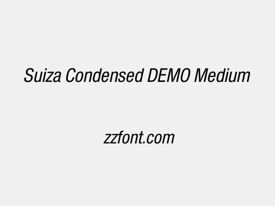 Suiza Condensed DEMO Medium