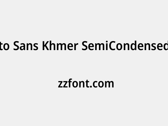 Noto Sans Khmer SemiCondensed SemiBold