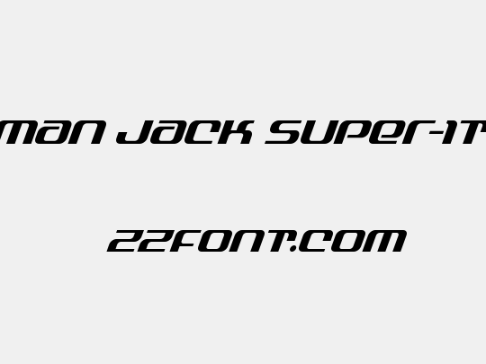 Yeoman Jack Super-Italic