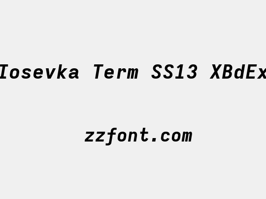 Iosevka Term SS13 XBdEx