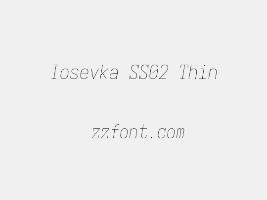 Iosevka SS02 Thin