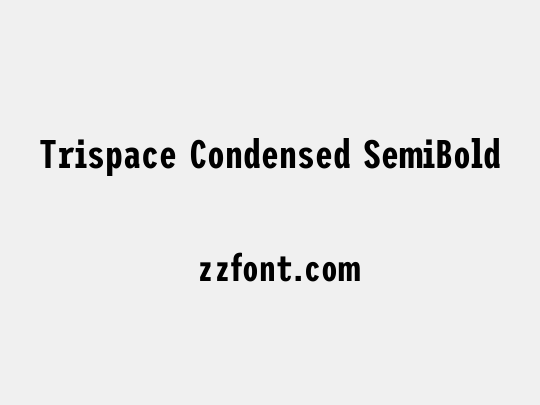 Trispace Condensed SemiBold