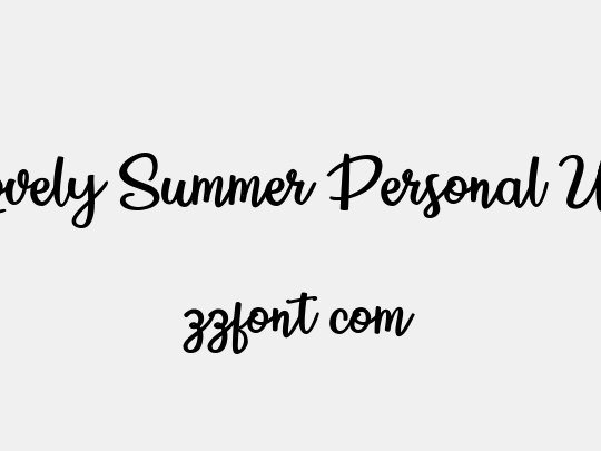 Lovely Summer Personal Use