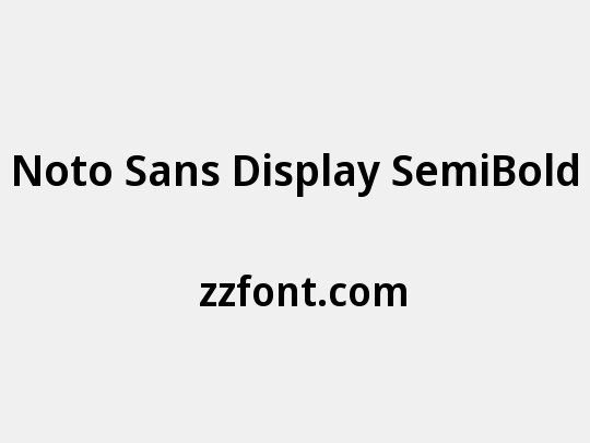 Noto Sans Display SemiBold