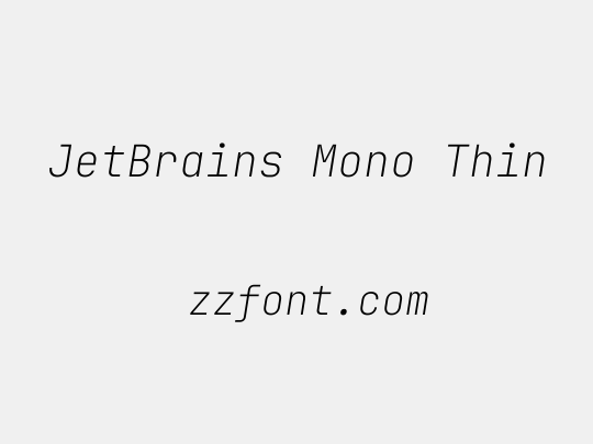 JetBrains Mono Thin