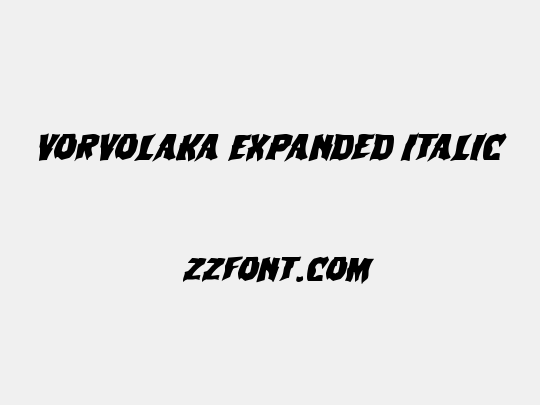 Vorvolaka Expanded Italic