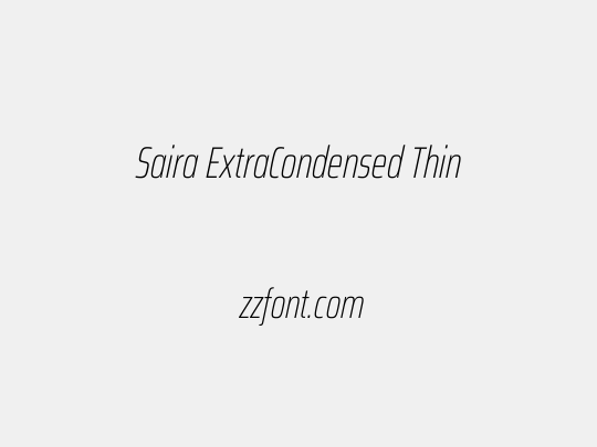 Saira ExtraCondensed Thin