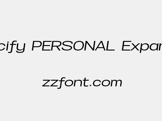 Specify PERSONAL Expanded