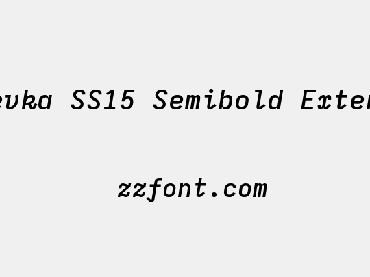 Iosevka SS15 Semibold Extended