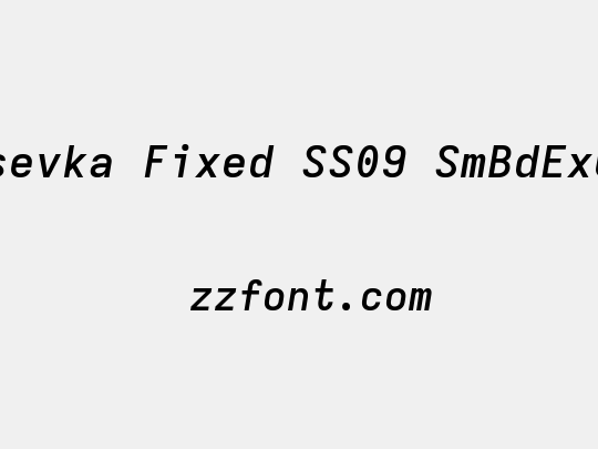 Iosevka Fixed SS09 SmBdExObl