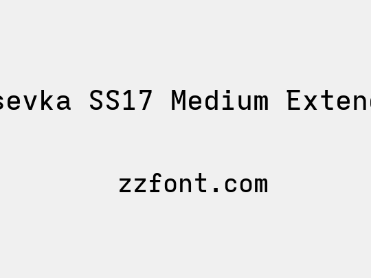 Iosevka SS17 Medium Extended