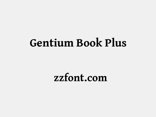 Gentium Book Plus