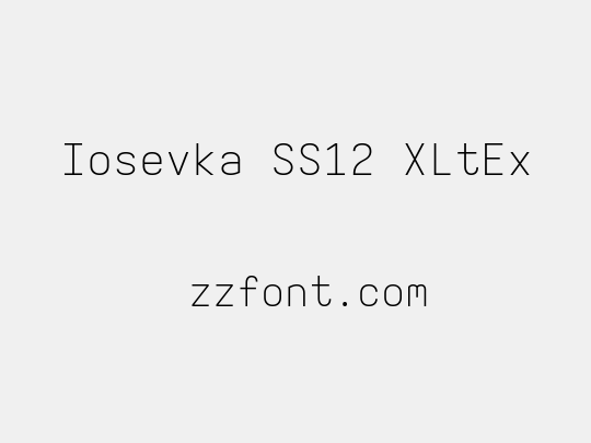Iosevka SS12 XLtEx