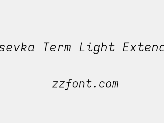 Iosevka Term Light Extended