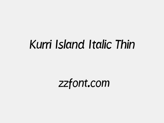 Kurri Island Italic Thin