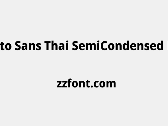 Noto Sans Thai SemiCondensed ExtraBold