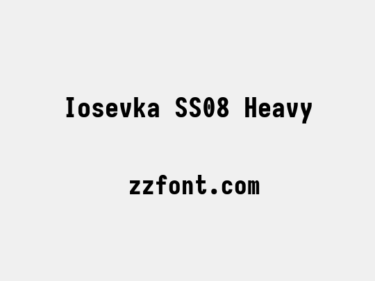 Iosevka SS08 Heavy