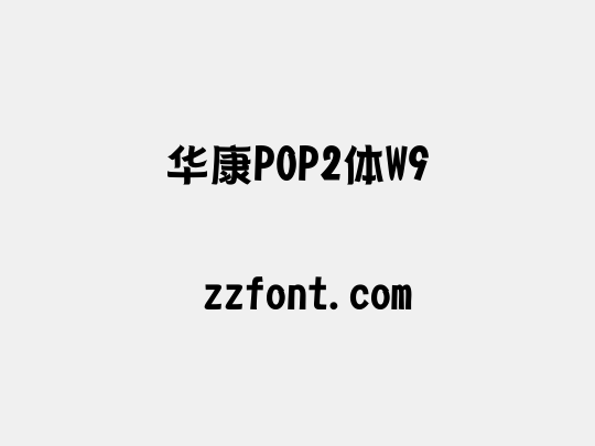 华康POP2体W9