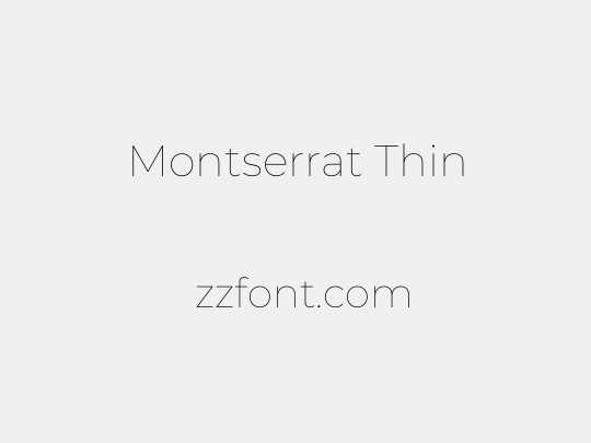 Montserrat Thin