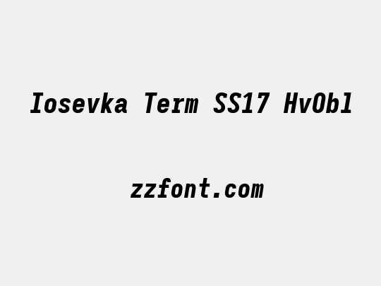 Iosevka Term SS17 HvObl
