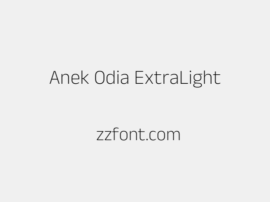Anek Odia ExtraLight