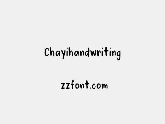 Chayihandwriting