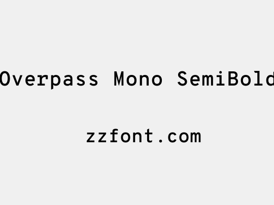 Overpass Mono SemiBold