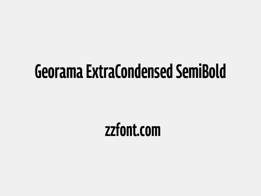 Georama ExtraCondensed SemiBold