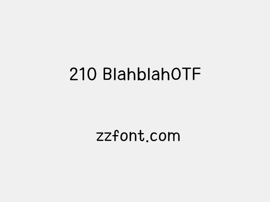 210 BlahblahOTF