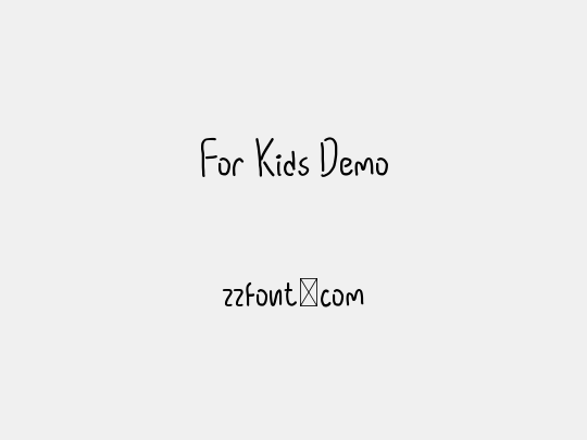 For Kids Demo