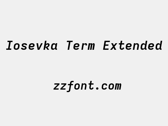 Iosevka Term Extended