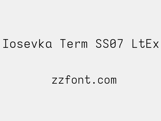 Iosevka Term SS07 LtEx