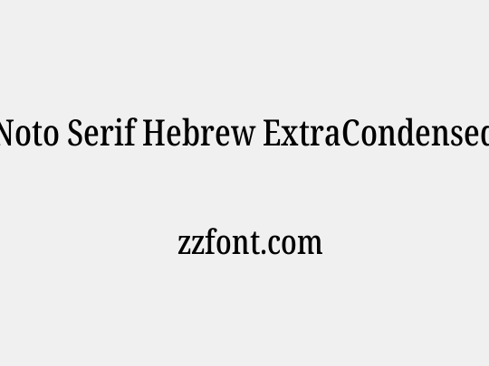 Noto Serif Hebrew ExtraCondensed Medium