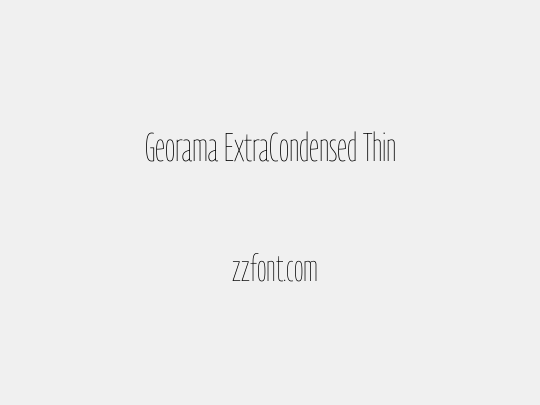 Georama ExtraCondensed Thin