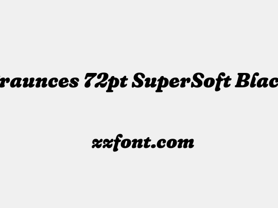 Fraunces 72pt SuperSoft Black